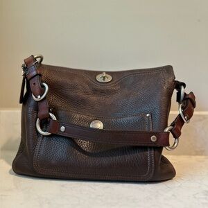 COACH Chelsea Pebbled - Brown Leather Hobo Shoulder HandBag
- E06S-10131